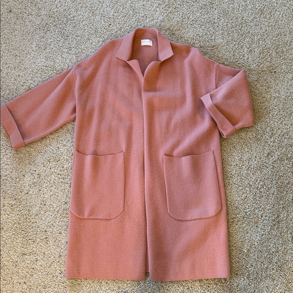 Women’s Dusty Rose Open-Front Coat